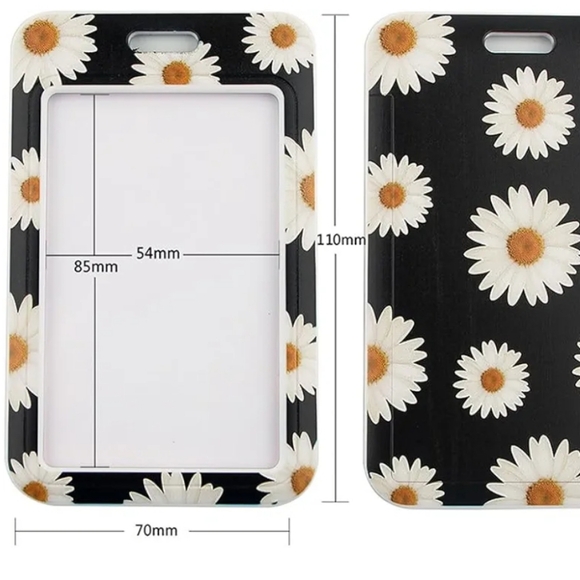 Daisy Badge Holder Lanyard Flower Neck Lanyard ID Card Holder - Picture 2 of 5